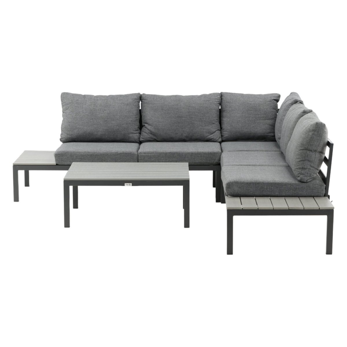 Nest of Nora Hoek loungeset aluminium met kussens – Donkergrijs