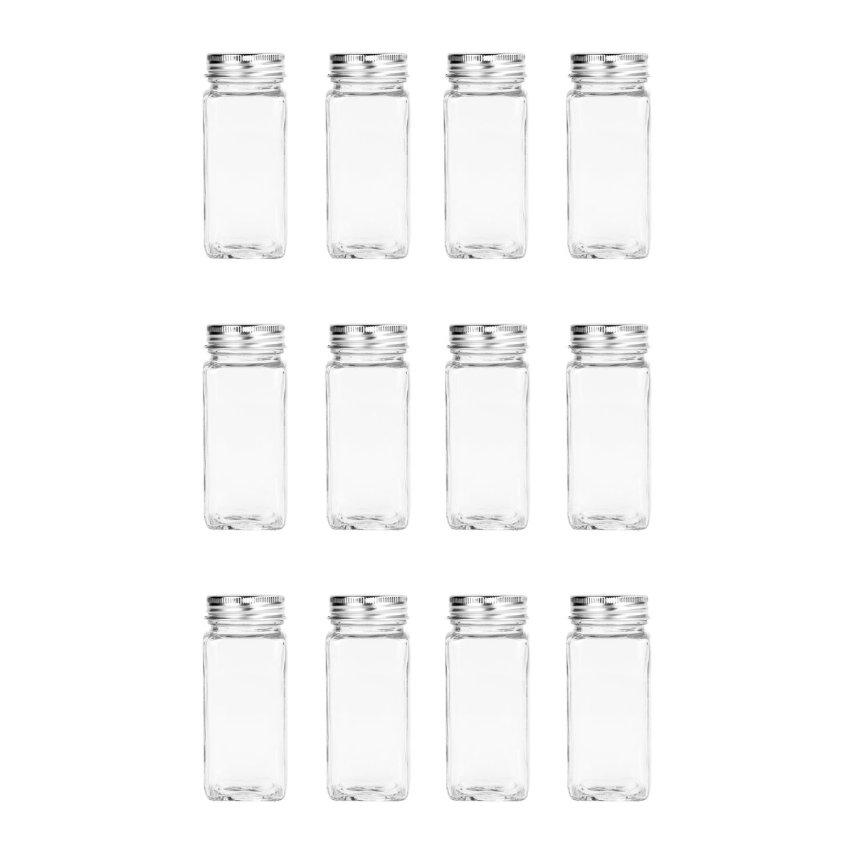 Krumble Kruidenpotjes set van 12 – Glas – 120 ml – Met deksel