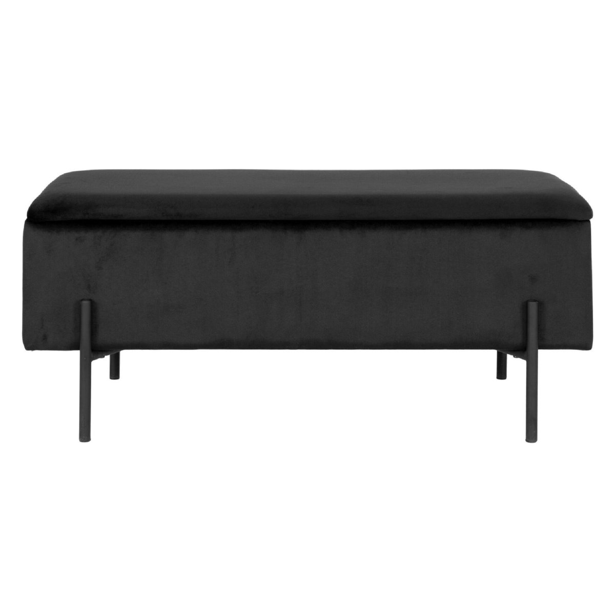 Nest of Nora Halbank Yorra – Met opbergruimte 95×36.5×43 cm – Fluwelen bekleding – Zwart