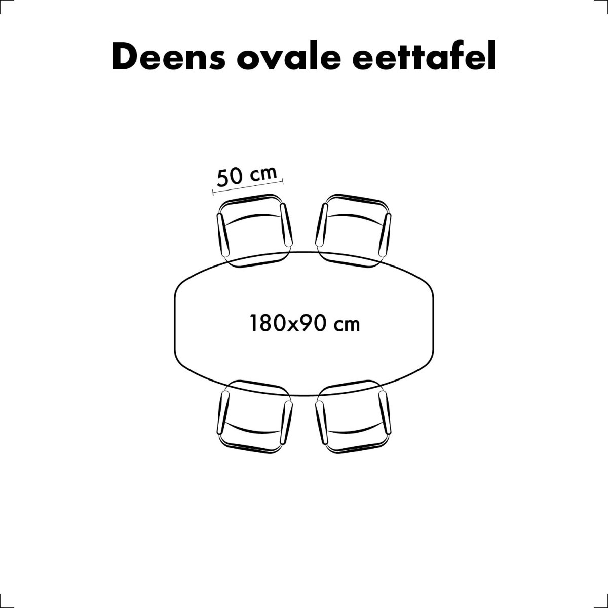 QUVIO Eettafel Sofia – Deens Ovaal – 180 x 90 cm – Stalen kruispoot – FSC® gecertificeerd mangohout – Bruin - Afbeelding 9