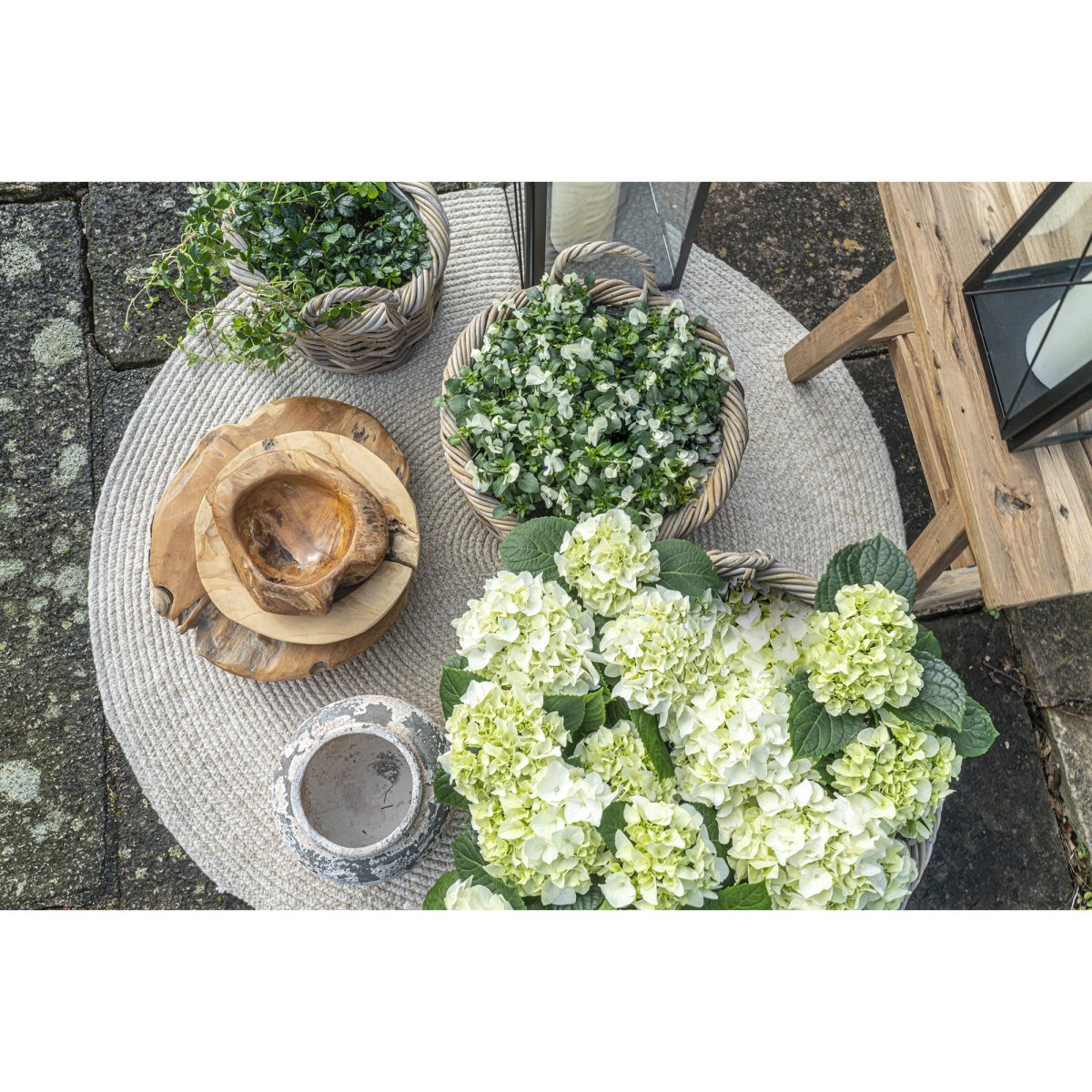 QUVIO Rieten manden Kubu – 30/40/50 cm – Set van 3 - Afbeelding 7