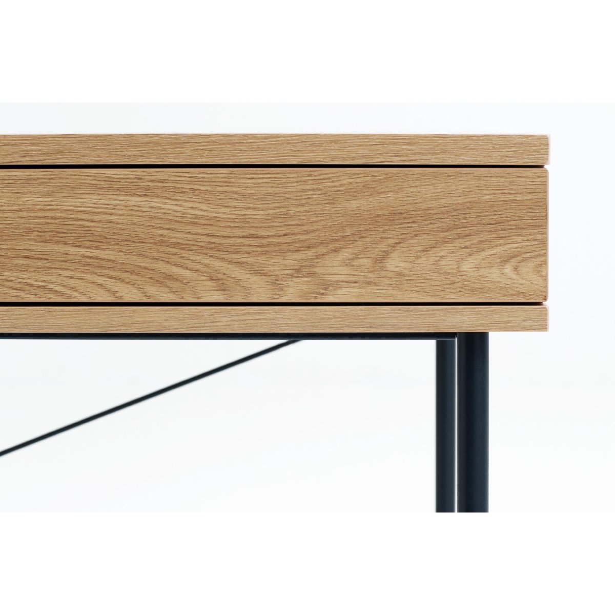 Nest of Nora Bureau Hilda – 120×60 met lade – Houten blad en zwart stalen onderstel – Naturel - Afbeelding 6