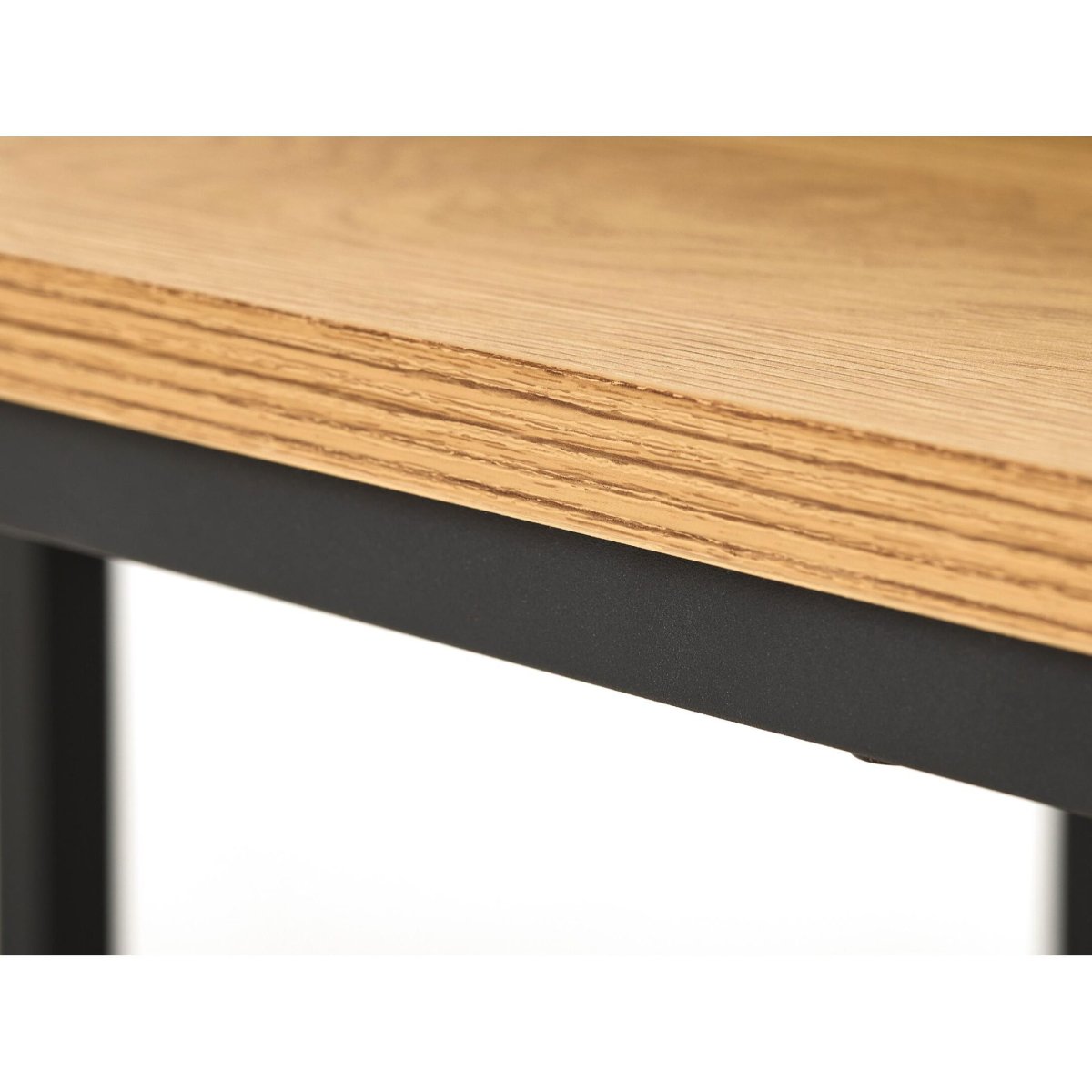 Nest of Nora Salontafel set van 2 Alma – Nestbaar – Eiken melamine met metalen poten – 50x50cm – Naturel - Afbeelding 5