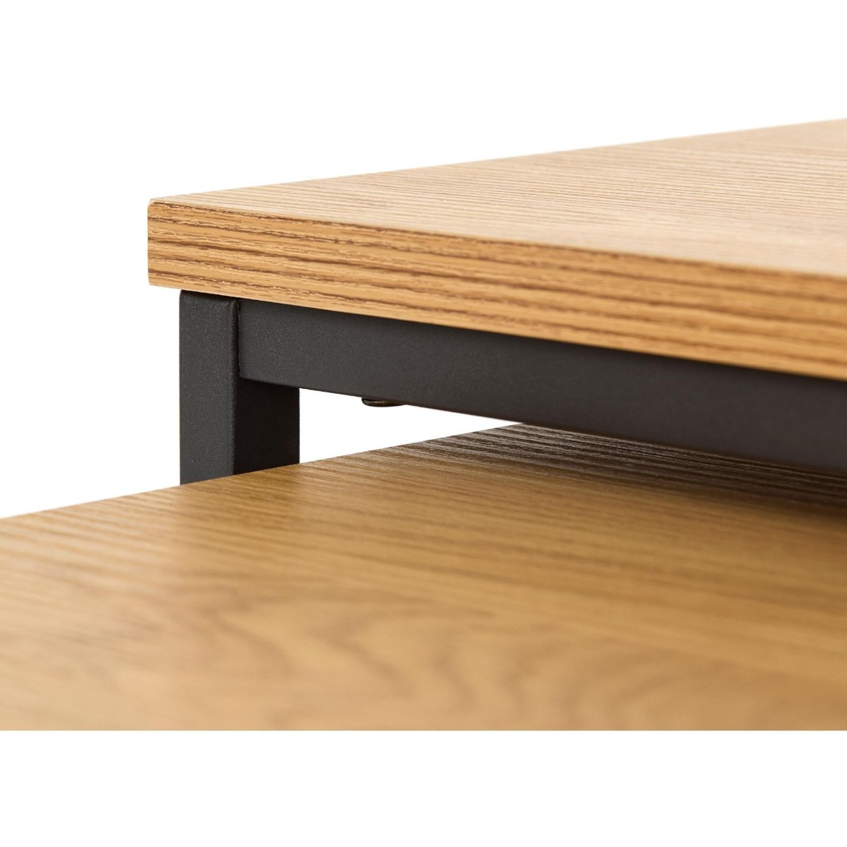 Nest of Nora Salontafel set van 2 Alma – Nestbaar – Eiken melamine met metalen poten – 50x50cm – Naturel - Afbeelding 8