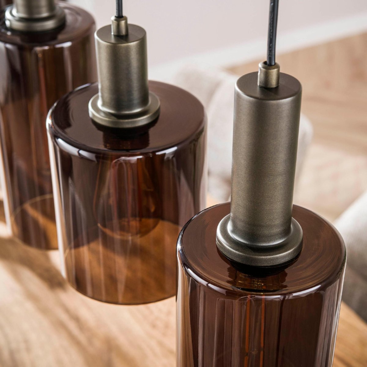 Nest of Nora Hanglamp Vara – 6-lichts plafondverlichting – Donkerbruin - Afbeelding 8