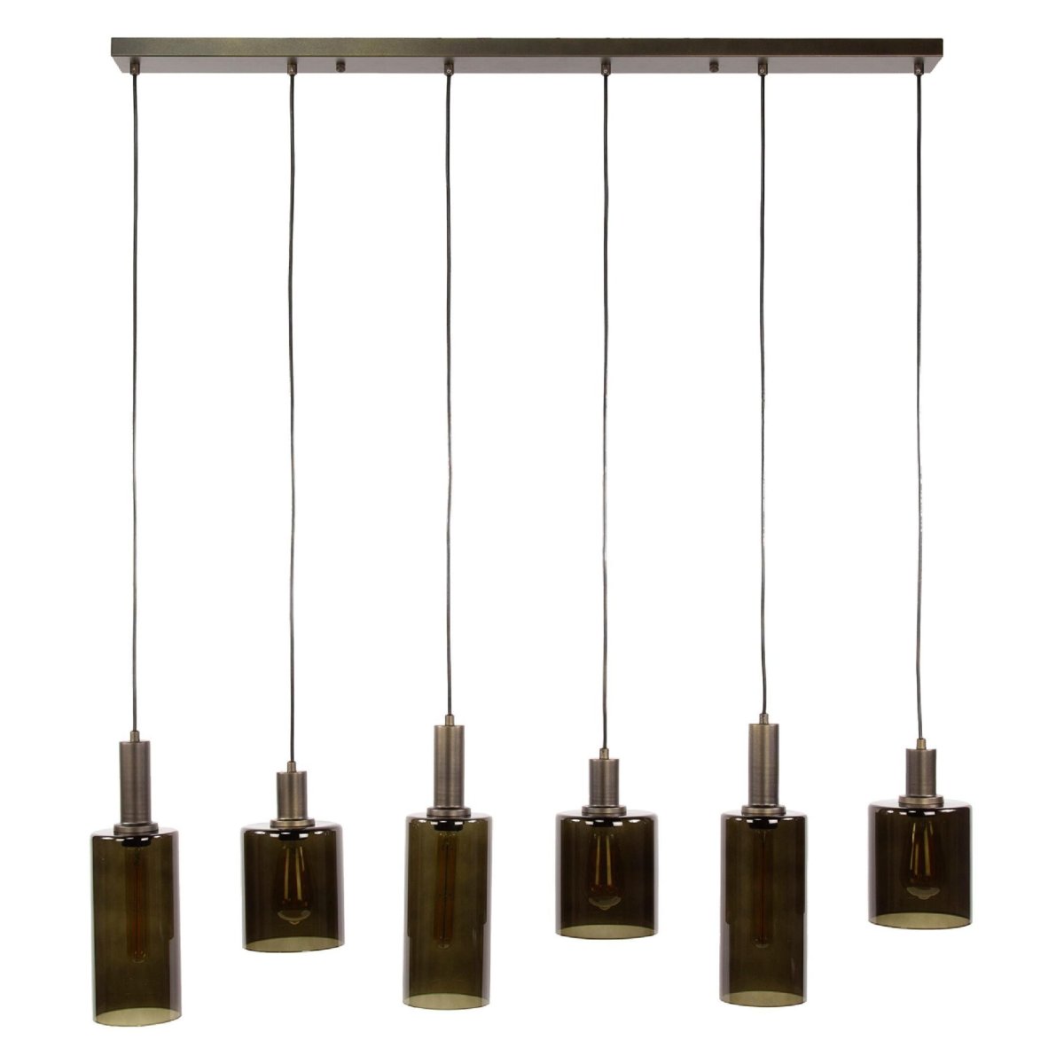 Nest of Nora Hanglamp Vara – 6-lichts plafondverlichting – Donkerbruin - Afbeelding 2