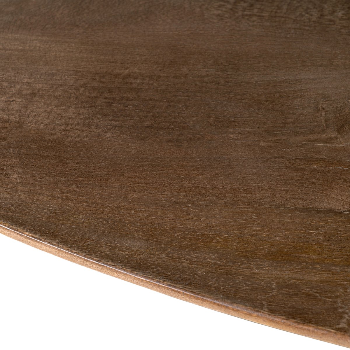 QUVIO Eettafel Sofia – Deens Ovaal – 220 x 110 cm – Stalen kruispoot – FSC® gecertificeerd mangohout – Bruin - Afbeelding 8