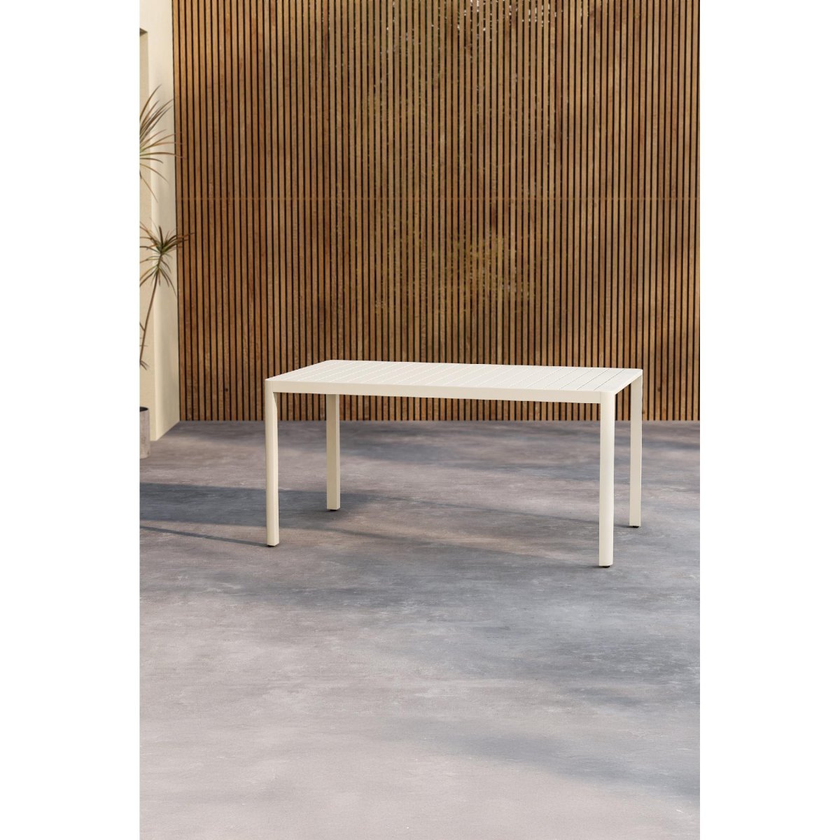 Nest of Nora Aluminium tuintafel Liva – rechthoekig 150×85 – Weerbestendig – Beige - Afbeelding 8