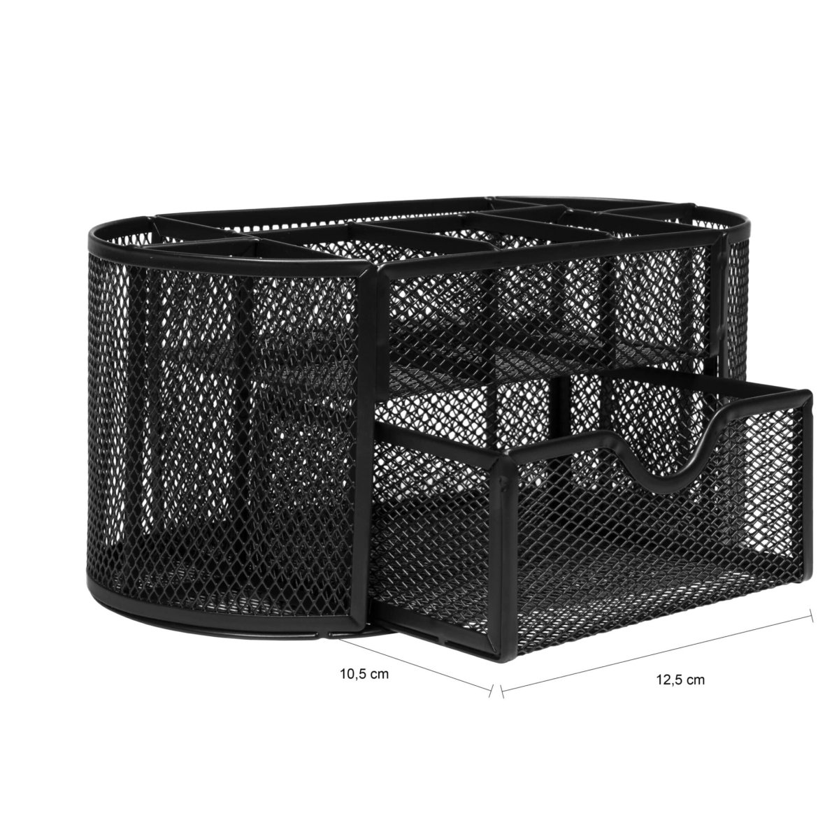 QUVIO Bureau organizer – 8 vakken + 1 lade – Draadstaal - Afbeelding 3