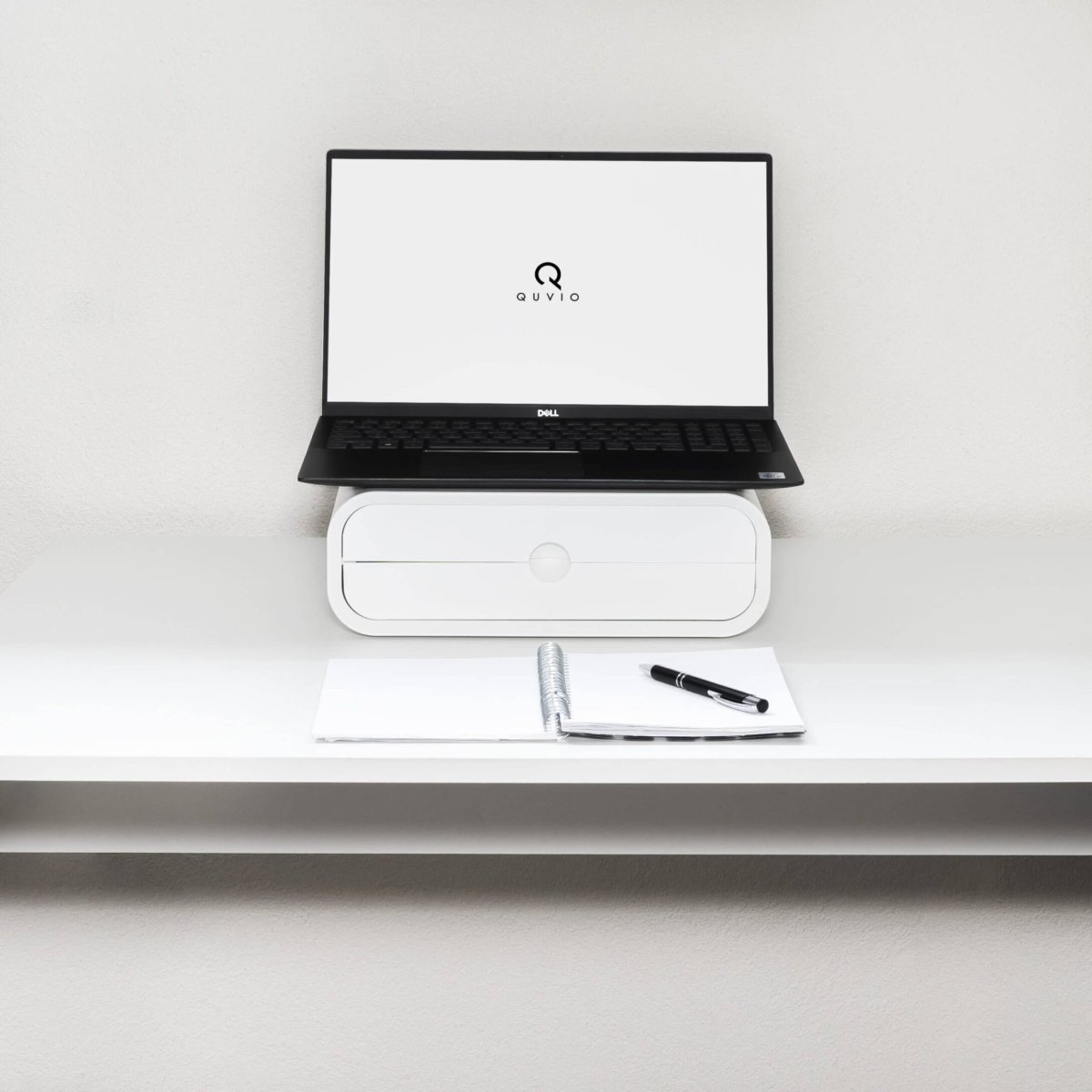 QUVIO Monitorstandaard – Incl. 2 Opberglades - Afbeelding 9