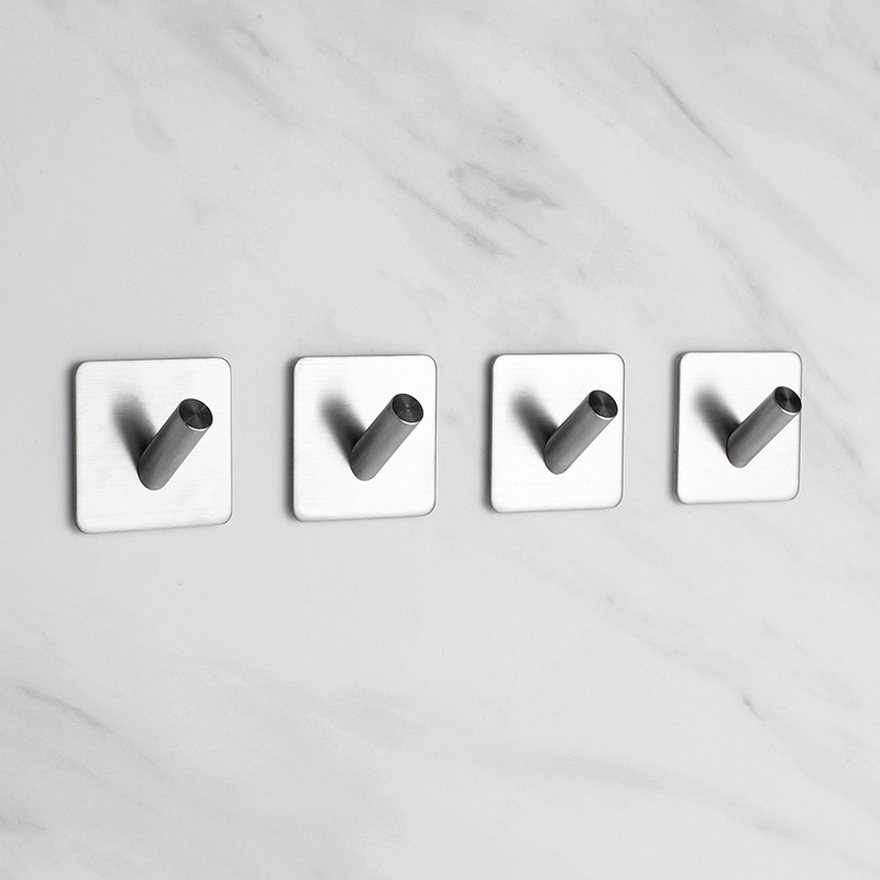 XIVADA Handdoekhaakjes Paza – Zelfklevend – Rvs – Zilver – Set van 2 - Afbeelding 3