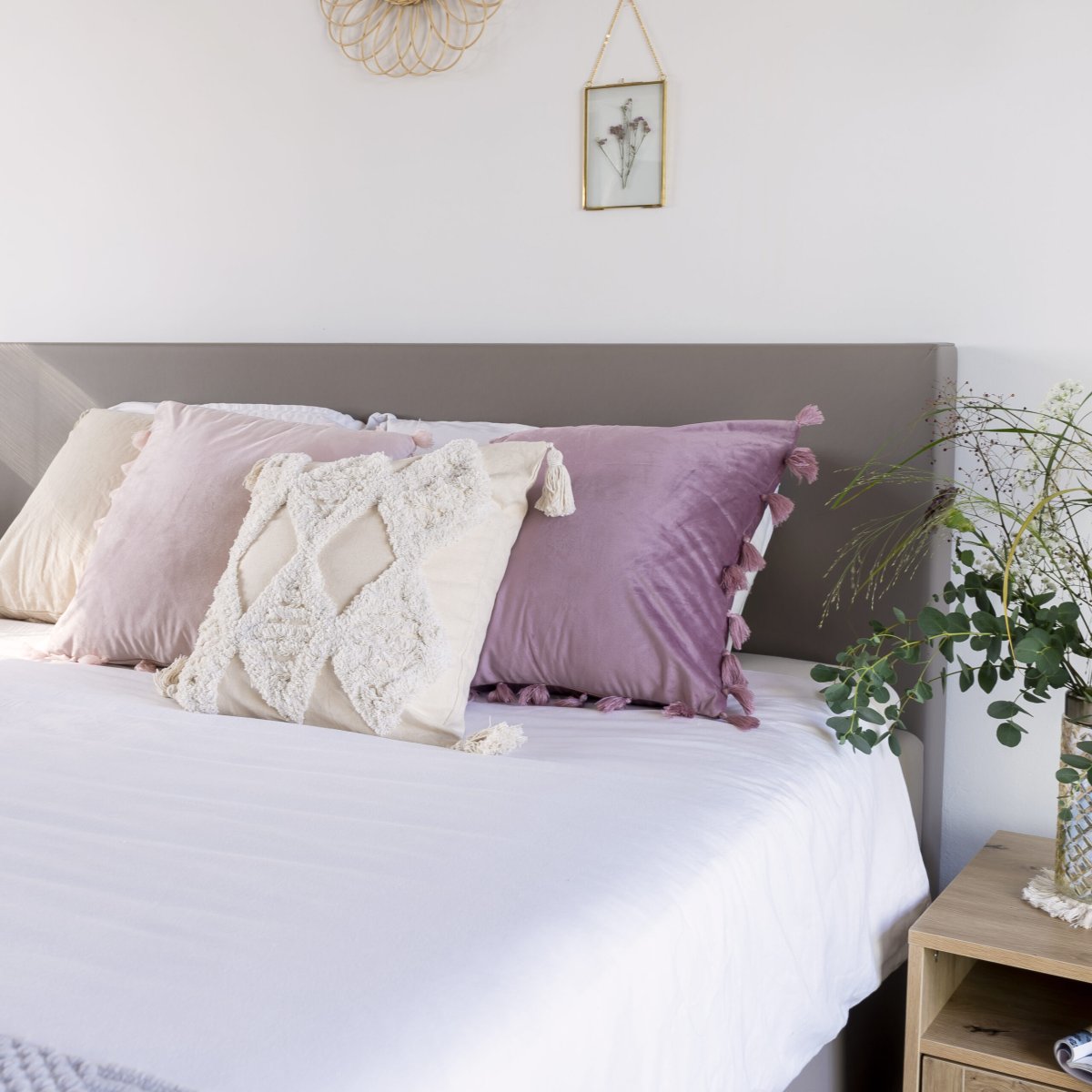 QUVIO Sierkussen met franjes – Gevuld – 45 x 45 cm – Roze - Afbeelding 4