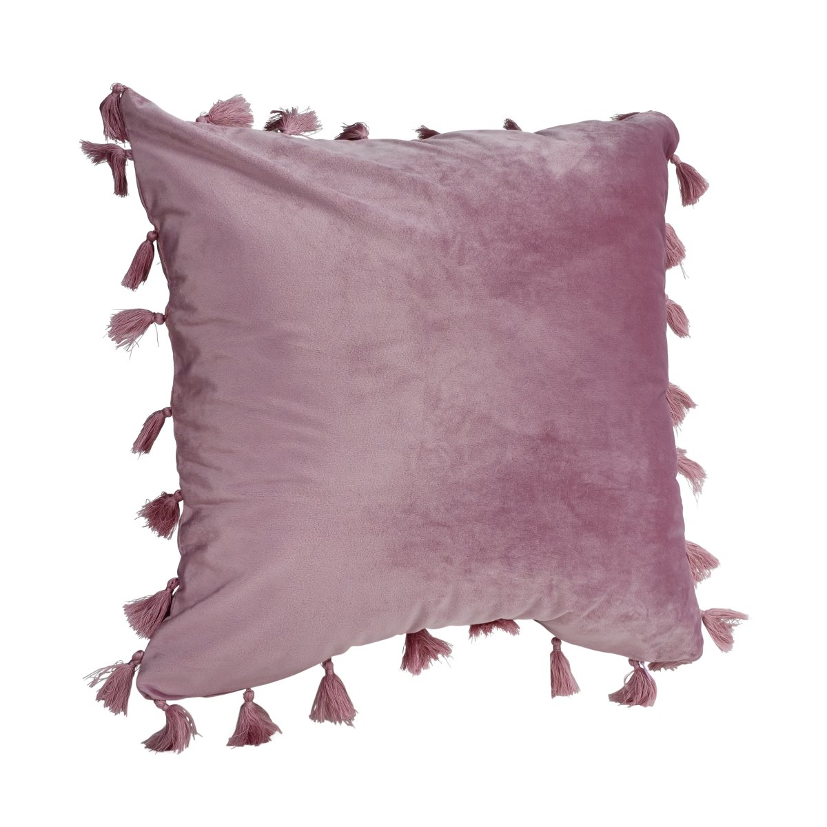 QUVIO Sierkussen met franjes – Gevuld – 45 x 45 cm – Roze - Afbeelding 2