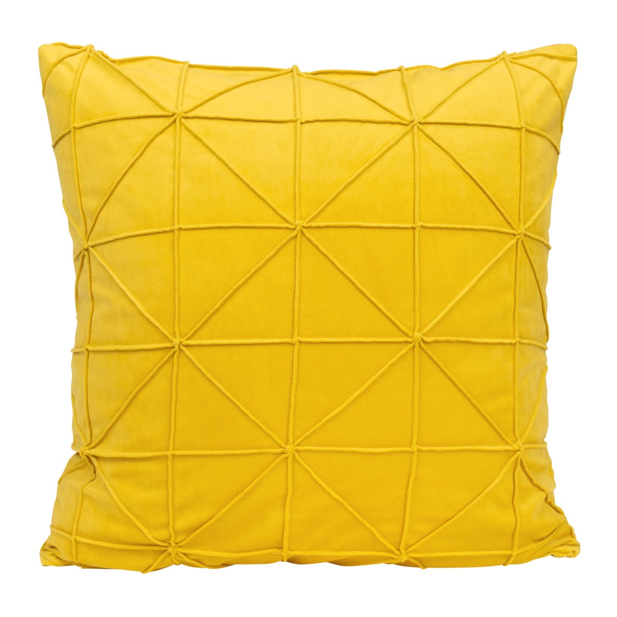 QUVIO Kussenhoes – Fluweel – 50 x 50 cm – Okergeel