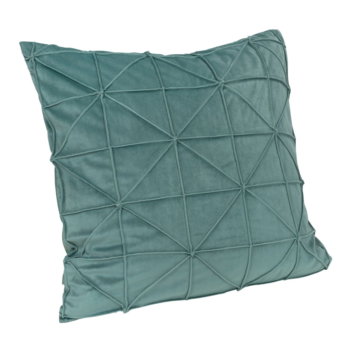 QUVIO Kussenhoes – Fluweel – 50 x 50 cm – Eucalyptus groen - Afbeelding 4