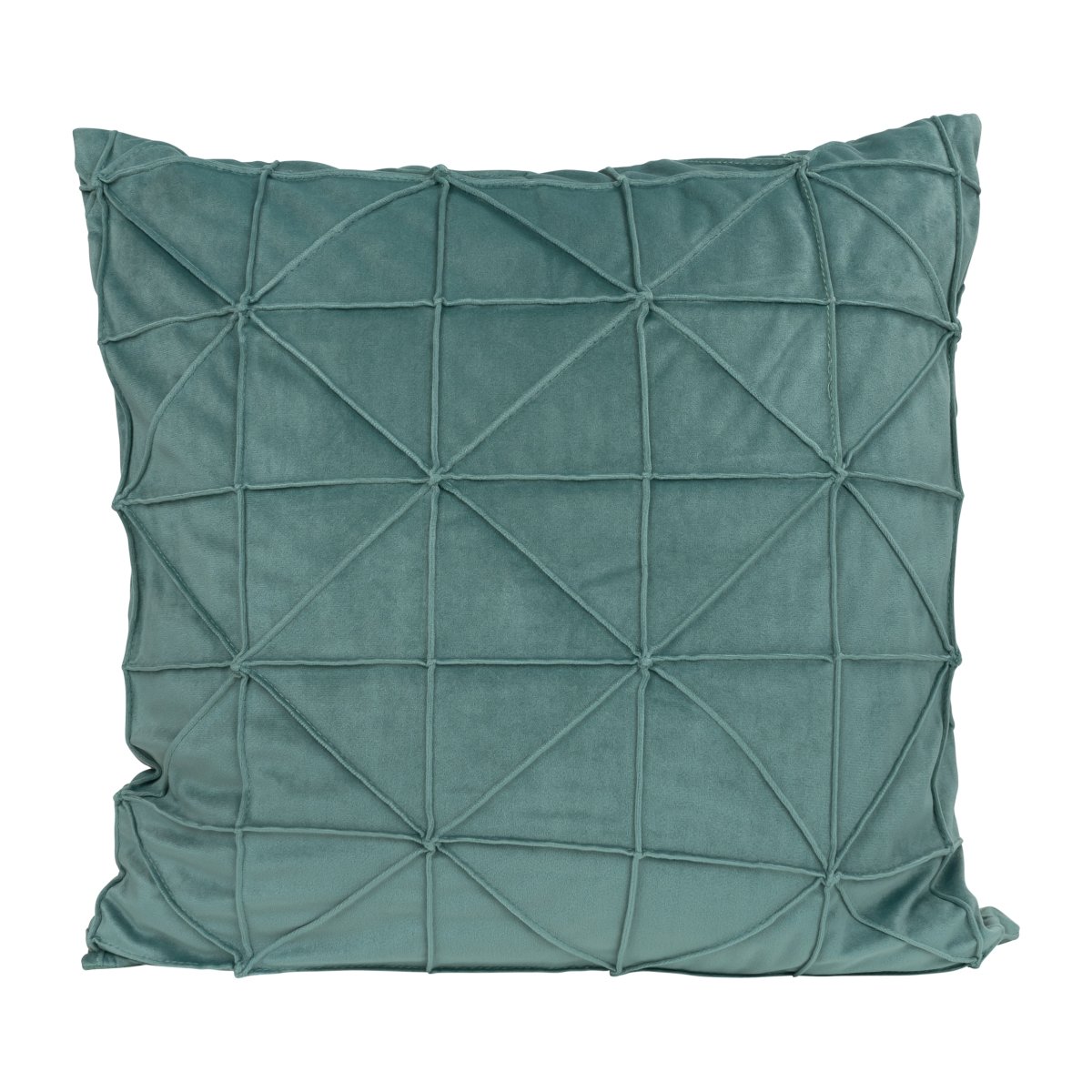 QUVIO Kussenhoes – Fluweel – 50 x 50 cm – Eucalyptus groen - Afbeelding 2