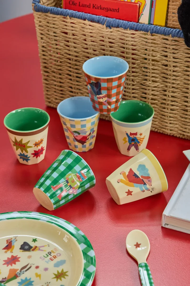 RICE: Kleine Beker | Hero Print | Groen | Set van 6 - Afbeelding 3