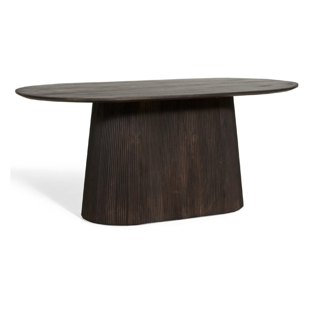 Nest of Nora Ovale mangohouten eettafel Nala – 180 cm – Donkerbruin