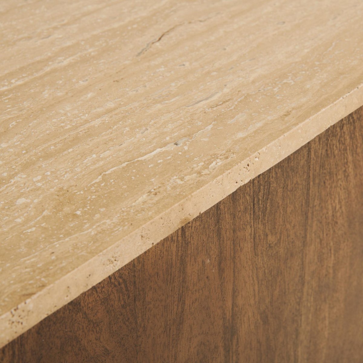 Nest of Nora TV meubel Jona – Mangohout met marmeren top – 175 cm – Met deuren – Bruin - Afbeelding 7