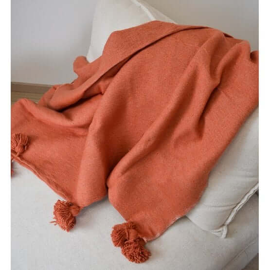 Pompondeken Oranje Copy - Afbeelding 4