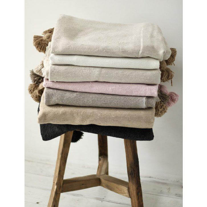 Pompondeken creme en beige - Afbeelding 5