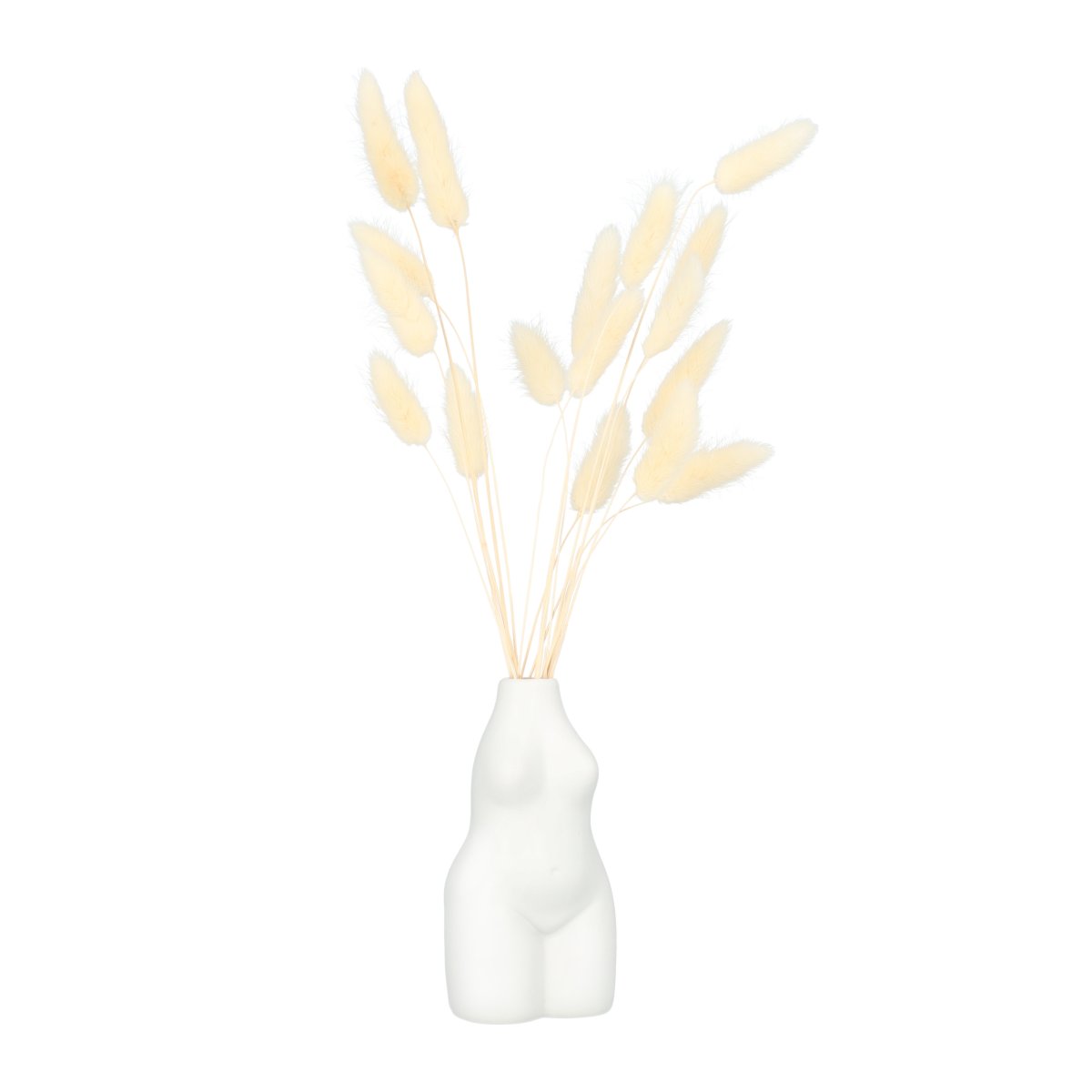 QUVIO Vaas – Keramiek – Lichaam – Wit - Afbeelding 2