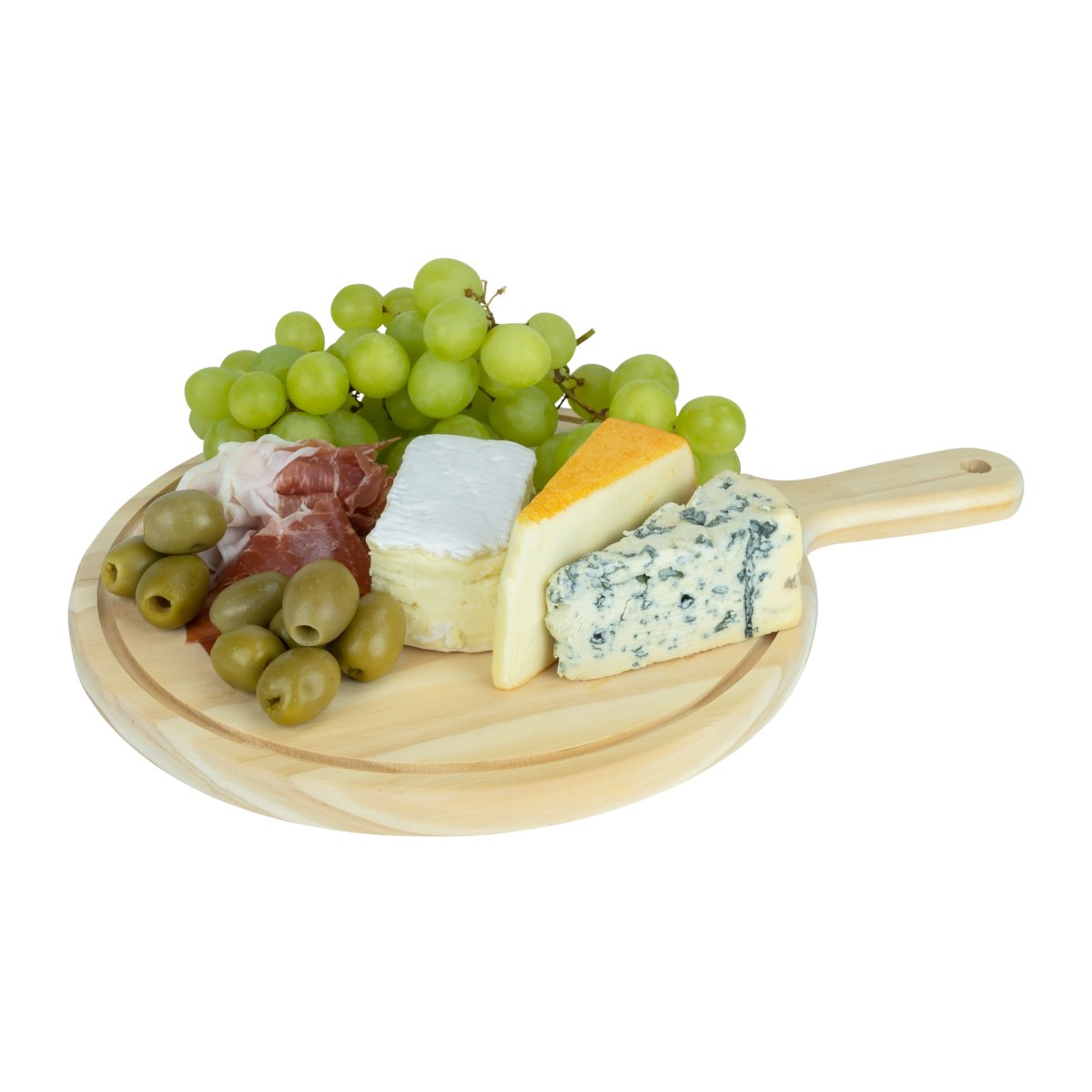 Krumble Serveerplank rond – Set van 4 – Hout - Afbeelding 5