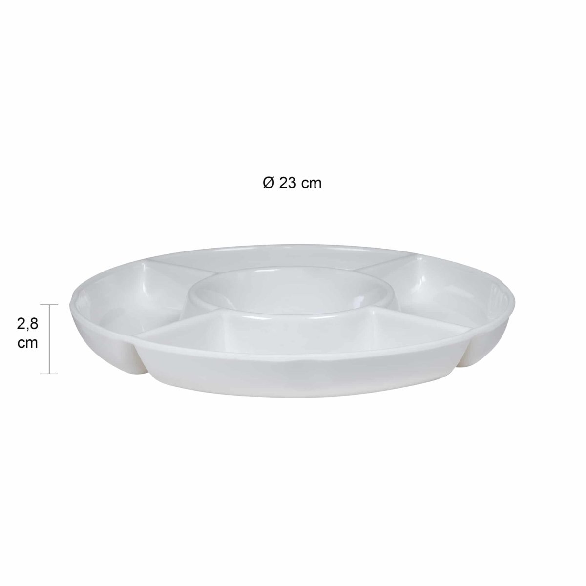 Krumble Tapasbord met 5 vakken – Wit – Klein - Afbeelding 4