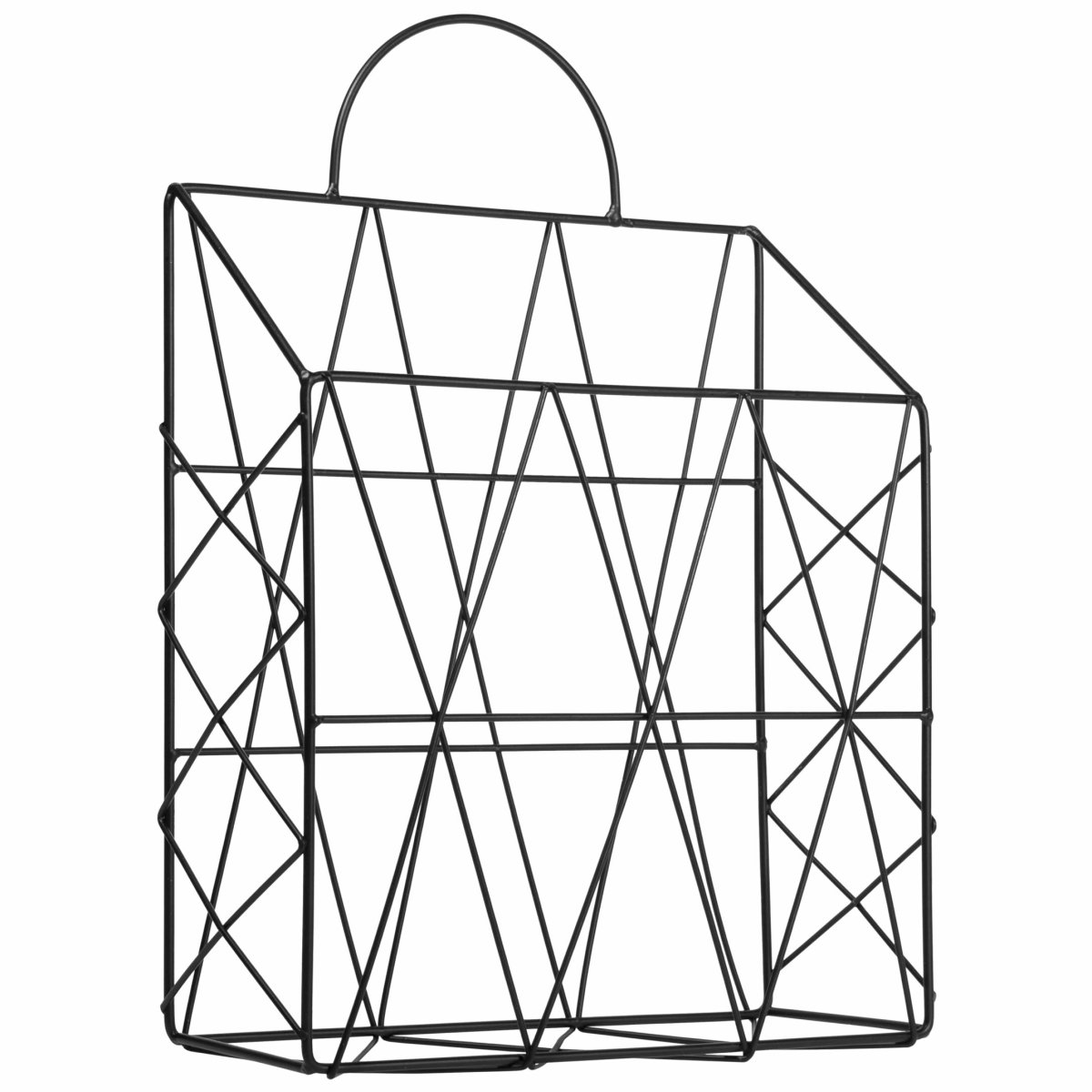 QUVIO Tijdschriftenrek voor wandmontage – Draadstaal – 10.5 x 25 x 37 cm - Afbeelding 2