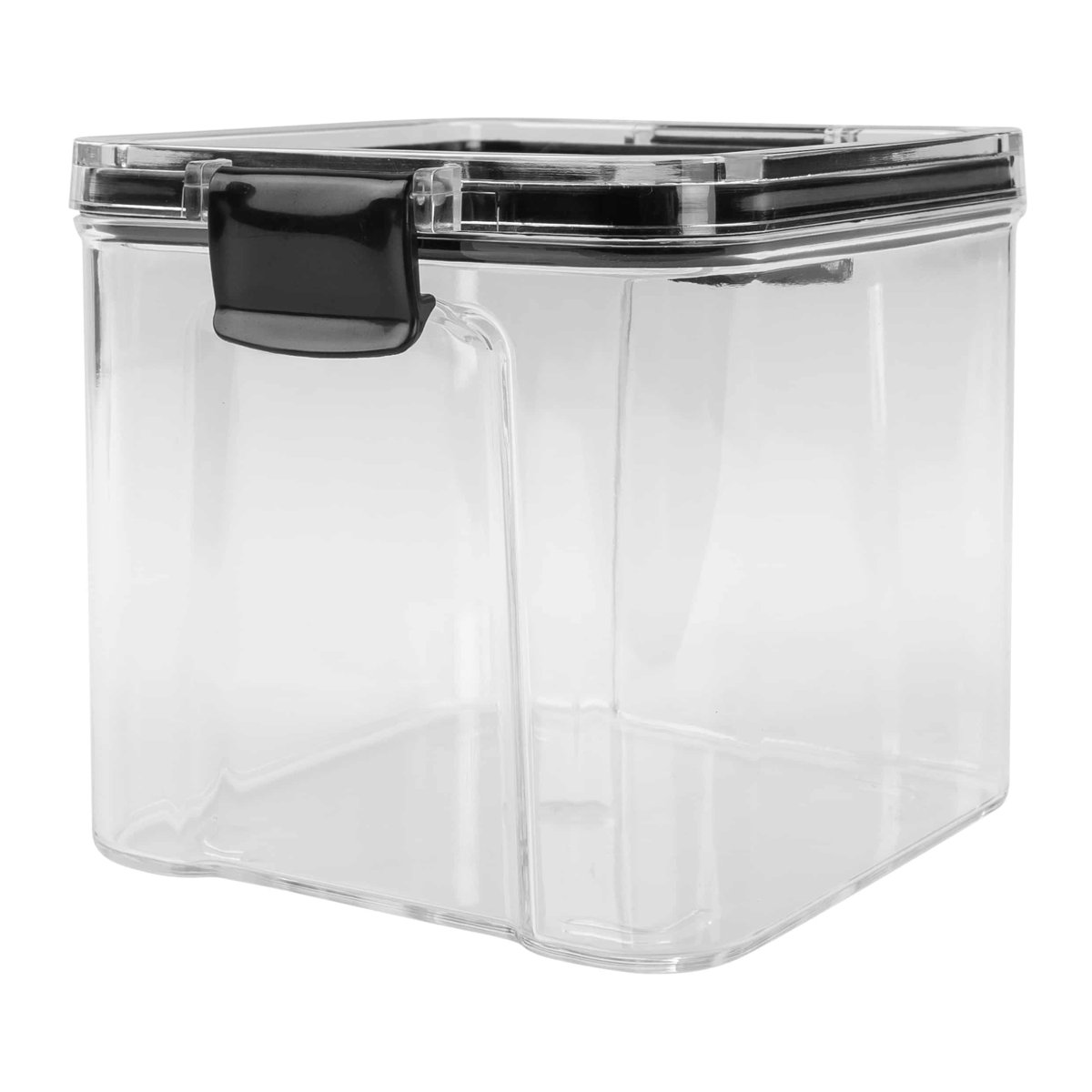 Krumble Voorraadpotten set van 4 – Met deksel – Kunststof – 700 ml – Transparant en zwart - Afbeelding 3