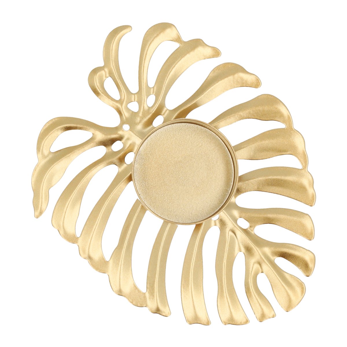 QUVIO Waxinelichthouder – Blad – 13 x 10 x 2 cm – Goud - Afbeelding 5