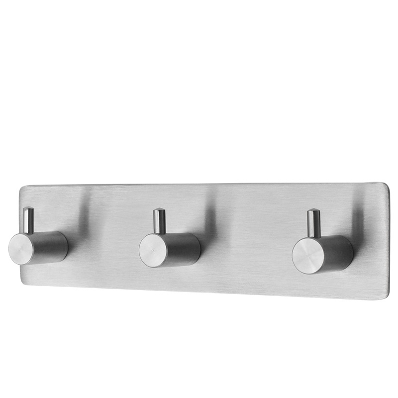 XIVADA Handdoekhaakjes Tres – Zelfklevend – Zilver – 3 in 1