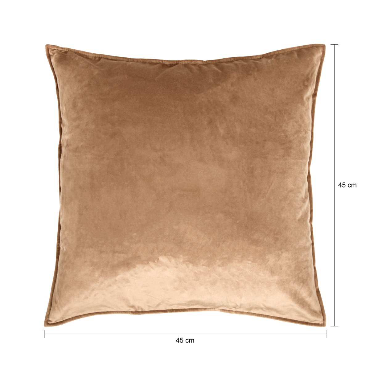 QUVIO Sierkussenhoes – Fluweel- 45x45cm – Bruin - Afbeelding 3