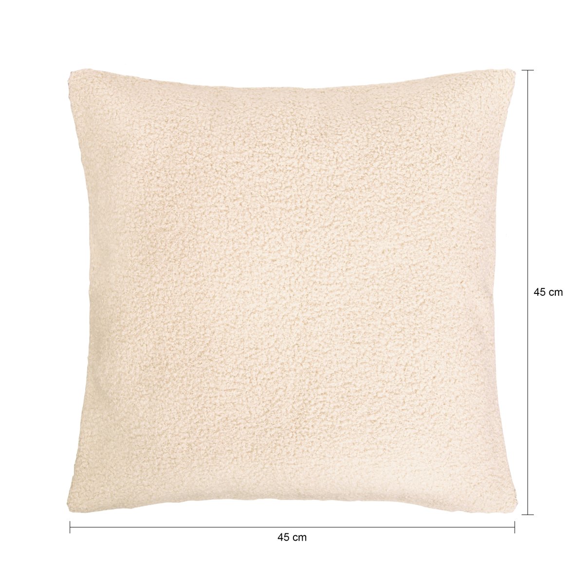 QUVIO Sierkussenhoes teddy – 45x45cm – Beige - Afbeelding 3
