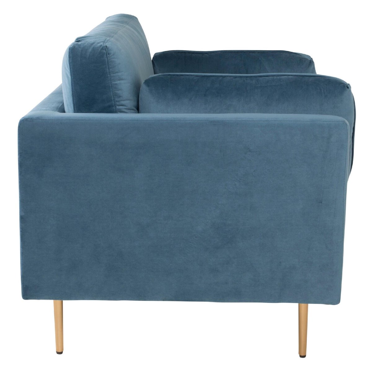 QUVIO Rochester Fauteuil – Fluweel Blauw – Elegante Accentstoel - Afbeelding 5
