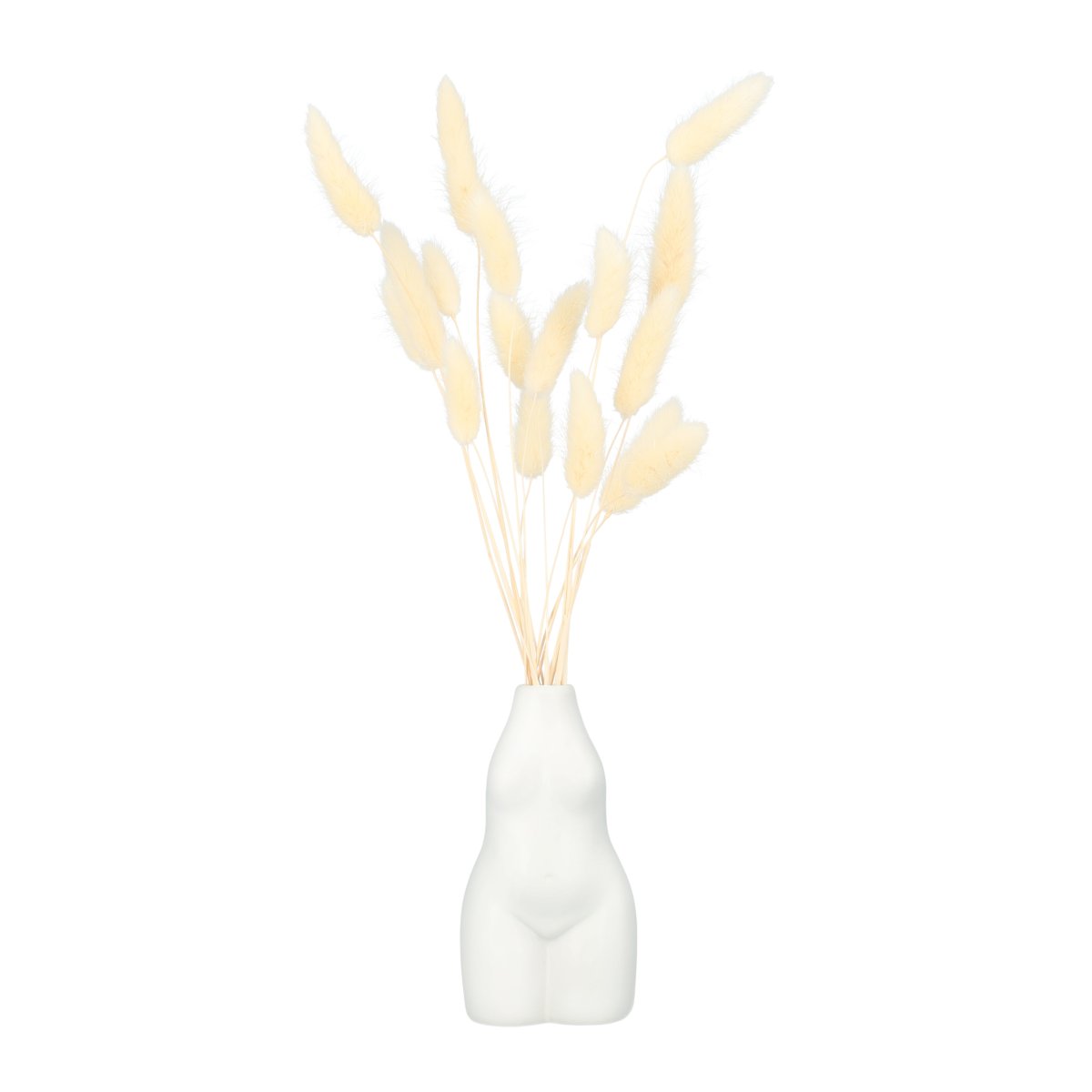 QUVIO Vaas – Keramiek – Lichaam – Wit - Afbeelding 4